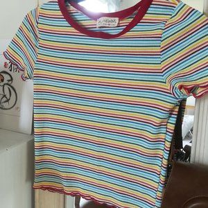 Rainbow Ribbed T-shirt